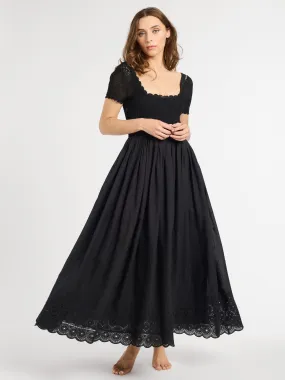 Carla Crochet Dress in Black Minimalist Style Polite Color