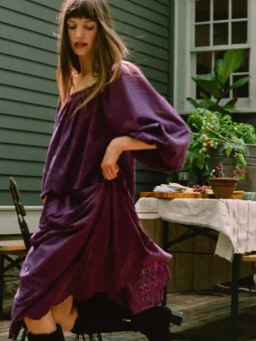 Leonie Skirt in Plum Eyelet Day Ready Versatile Fit