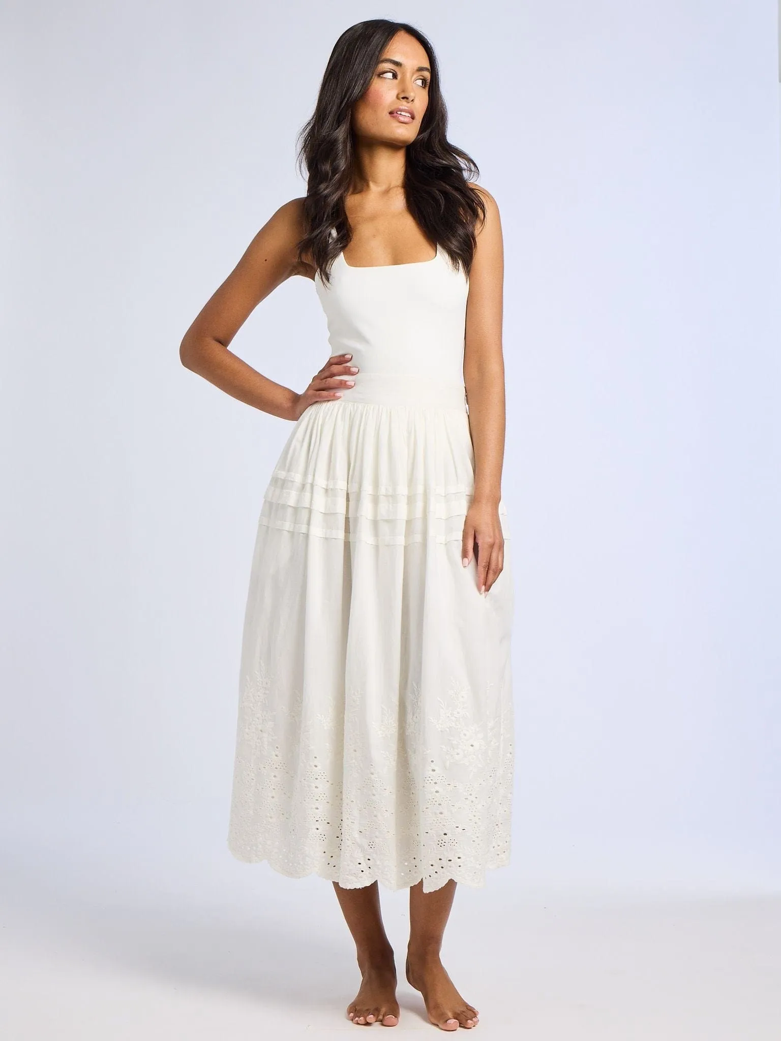 Leonie Skirt in White Eyelet Blogger Favorite