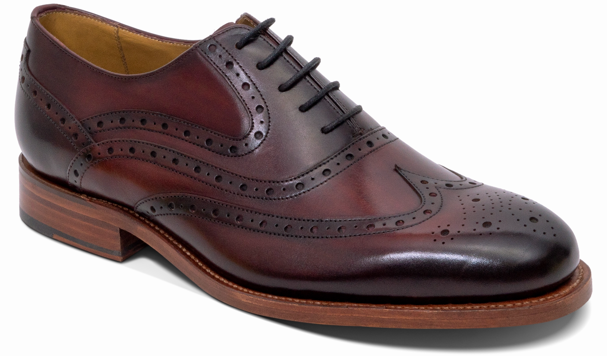 Prom Oxfords Suede Touch Liffey - Hand Brushed Burgundy