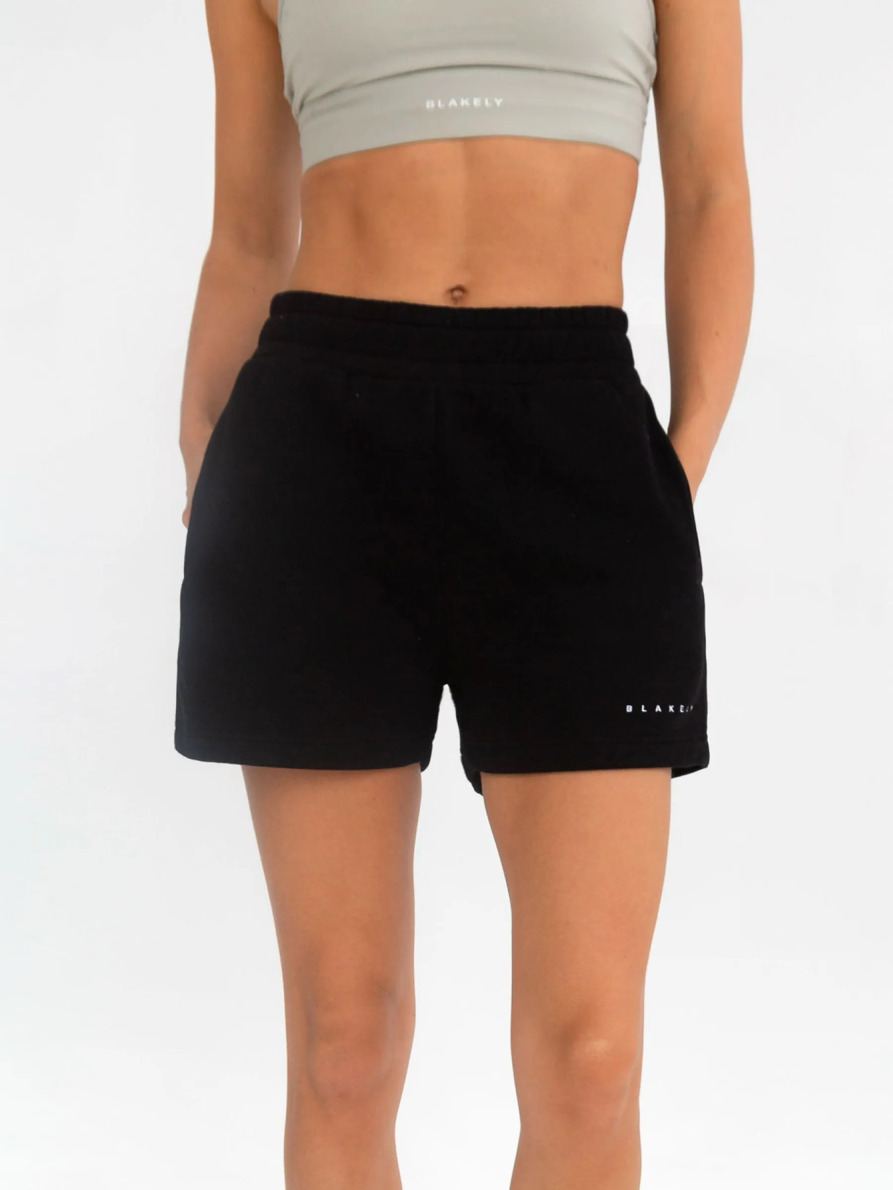 Ultra Soft Waistband Isabel Jogger Shorts - Black
