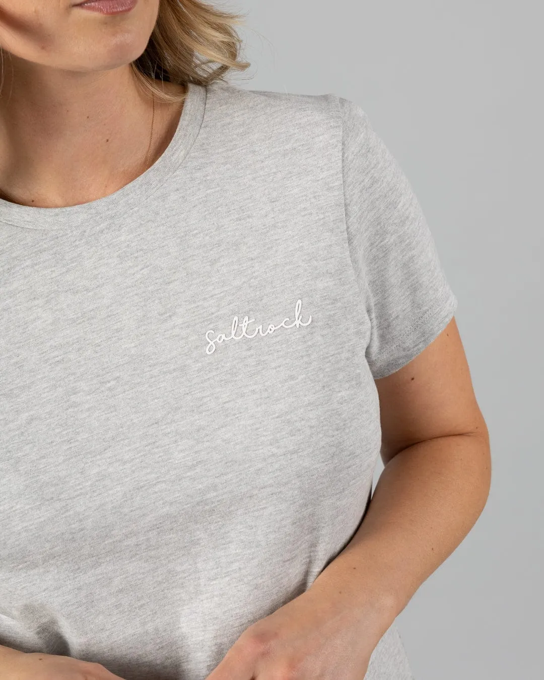 Velator - Womens Short Sleeve T-Shirt - Grey Marl Tight fit sexiness