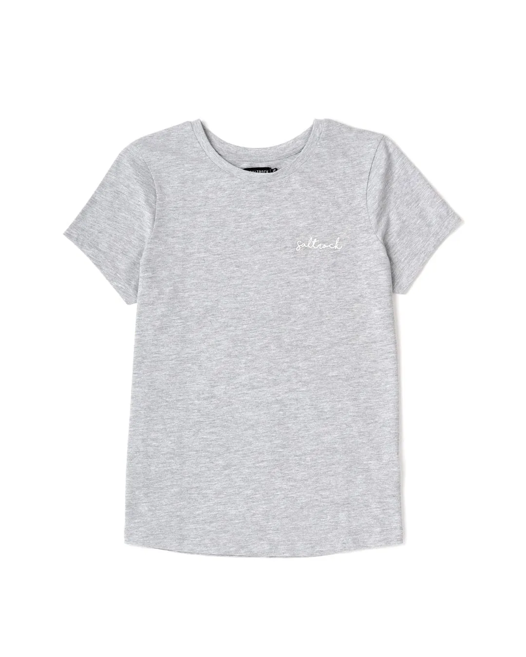 Velator - Womens Short Sleeve T-Shirt - Grey Marl Flexible Collar Essential Look
