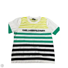 Fashionable Layer Outdoor Style Trend Top Short Sleeve Designer By Karl Lagerfeld In Green, Size: L