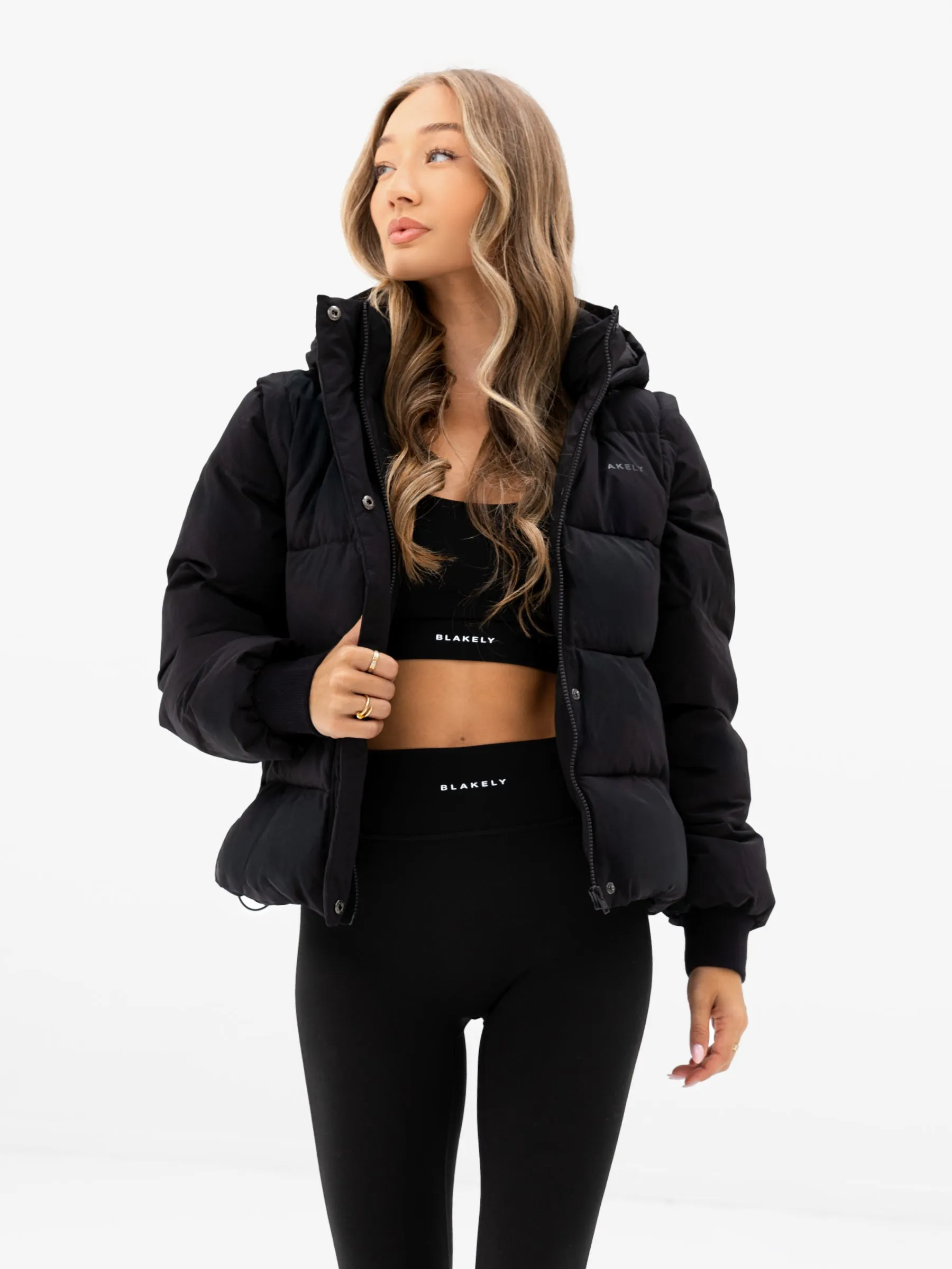 Heat Keep Multiway Puffer Coat 2 - Black