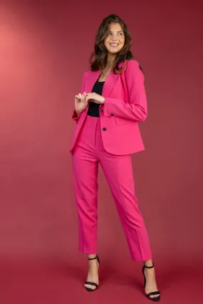 Raven Pink Trousers Stretch Waist Basic Style