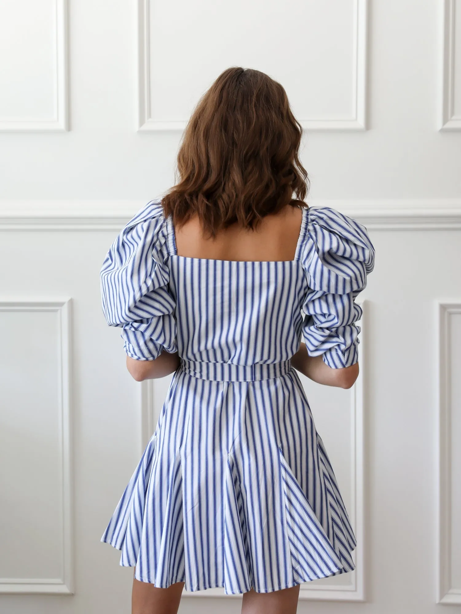 Anais Dress in Blue Stripe Year Round packable