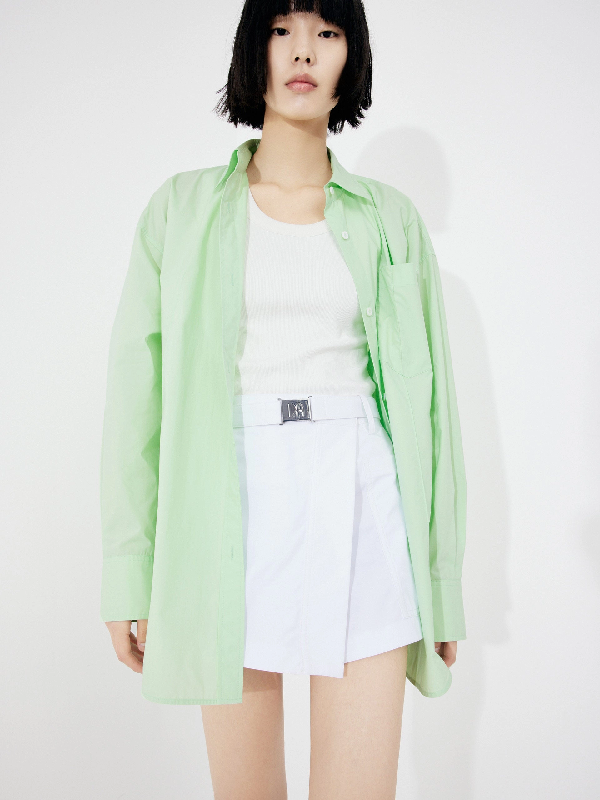 Low Profile Stitching Oversized Pocket Shirt