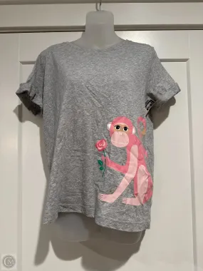 Cozy Design Fit Top Short Sleeve Designer By Kate Spade In Grey, Size: M