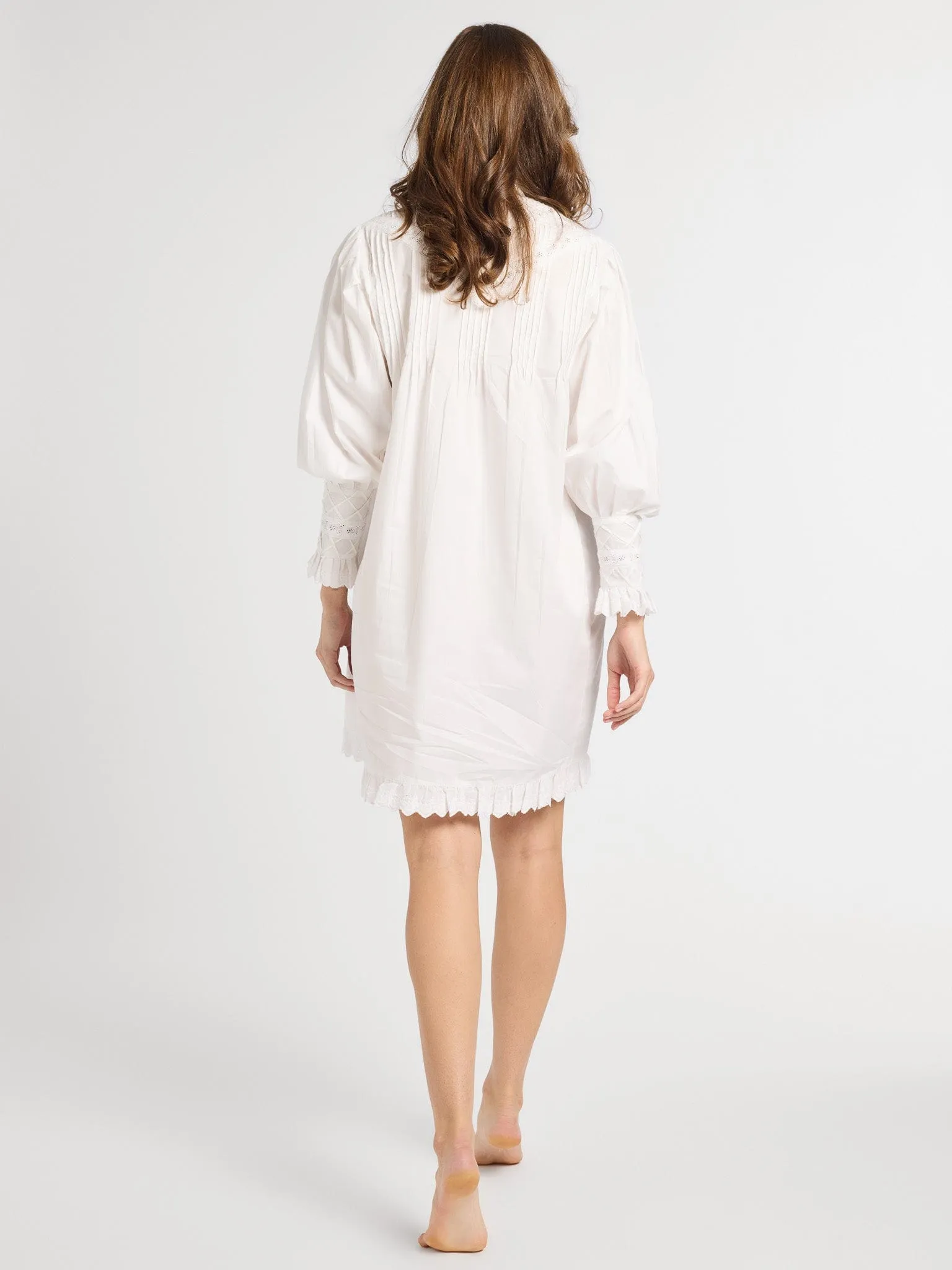 Mika Dress in White Mood Look Tulle-Overlay