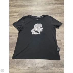 Top Short Sleeve Designer By Karl Lagerfeld In Black, Size: L Sleek Design