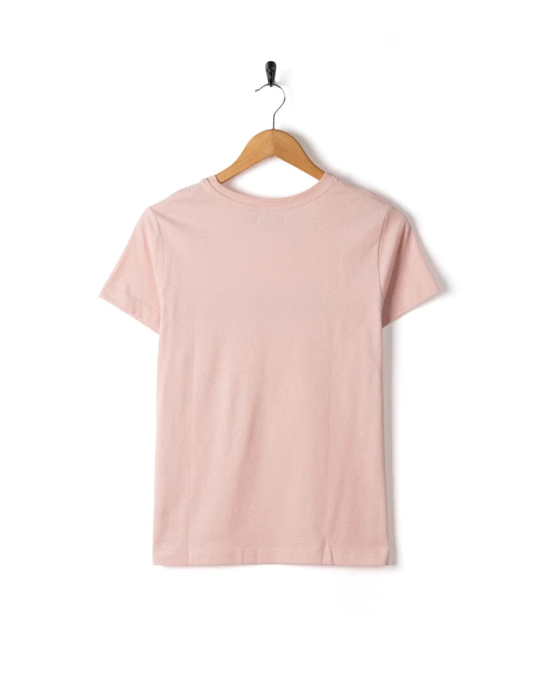 Links - Womens Short Sleeve T-Shirt - Pink Daily Fashion