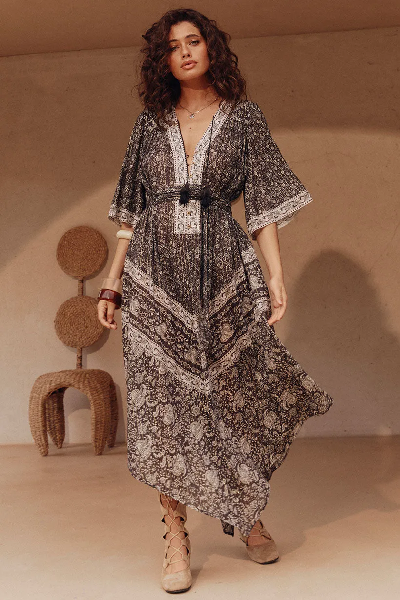 Little Bird Flutter Maxi Dress Piped-Edge Perfect Wear
