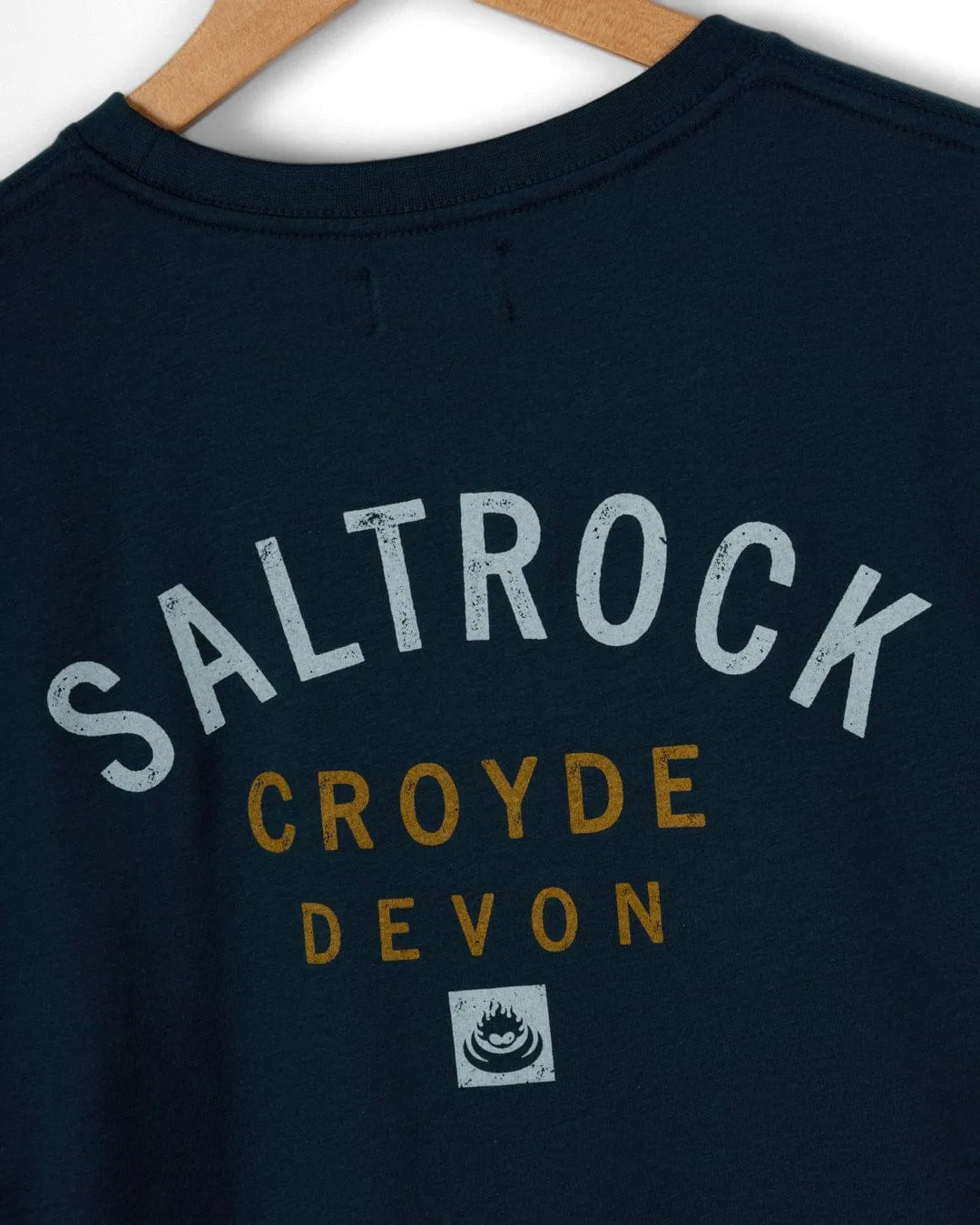 Location Croyde - Mens T-Shirt - Blue Effortless Style Pilling Resistant Finish