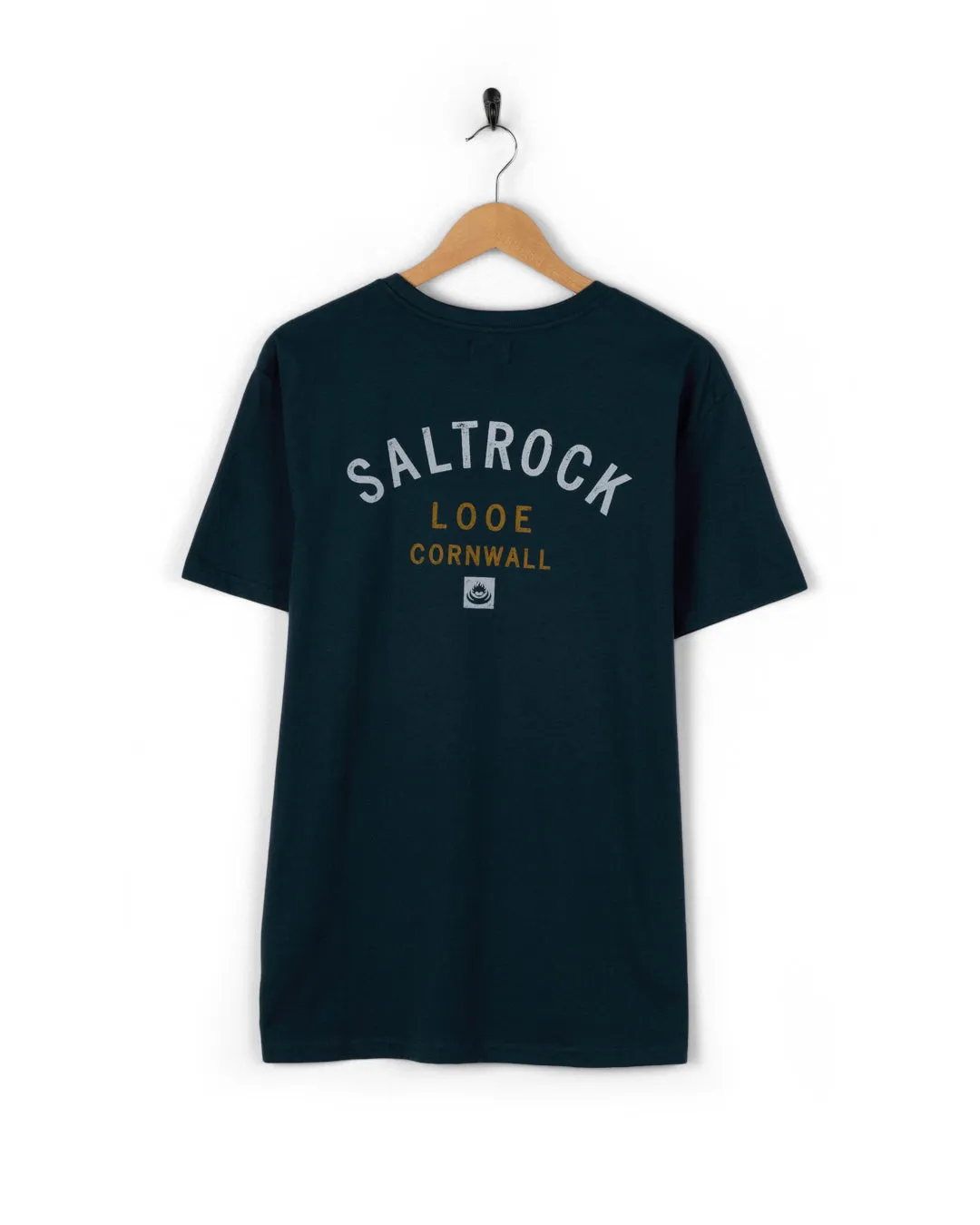 Location Looe - Mens T-Shirt - Blue Breathable Stretch Fit