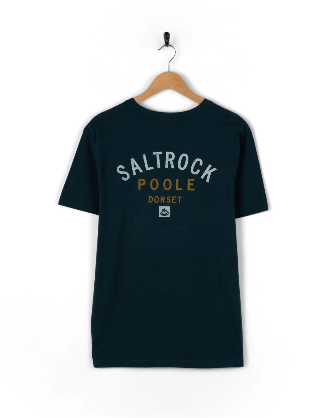 Printed design MinimalistStitching Location Poole - Mens T-Shirt - Blue