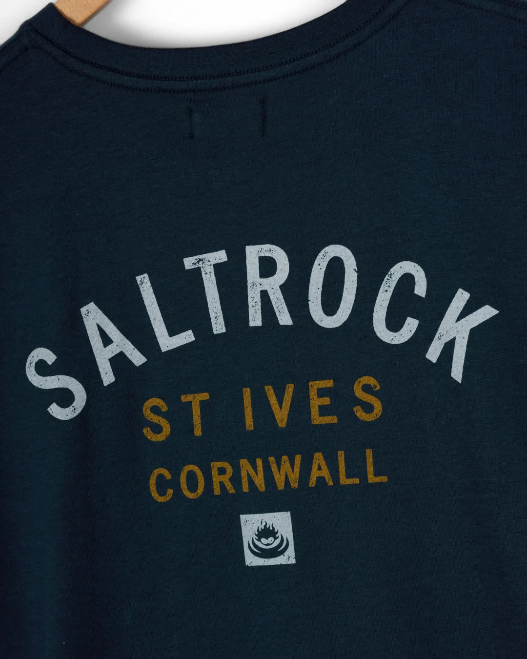 Location St Ives - Mens T-Shirt - Blue Layered Look Wear Chic Vibes