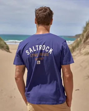 Location T-Shirt - Lyme Regis - Blue Breathable knit Zip Up