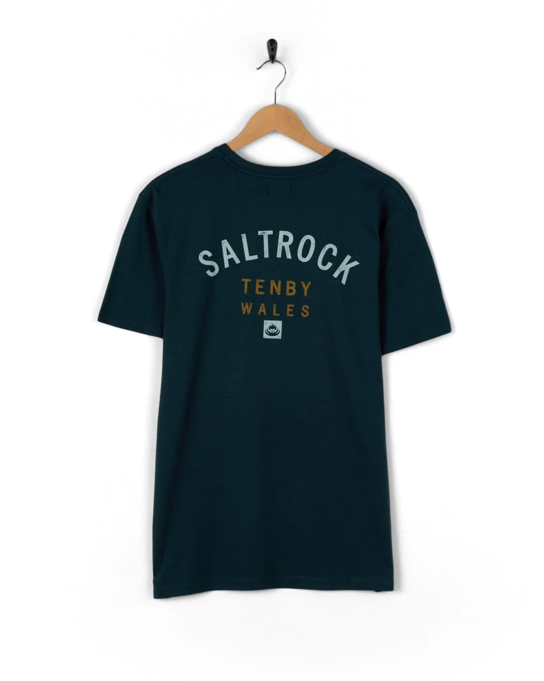 WrinkleResistant Cool Vibes Location Tenby - Mens T-Shirt - Blue