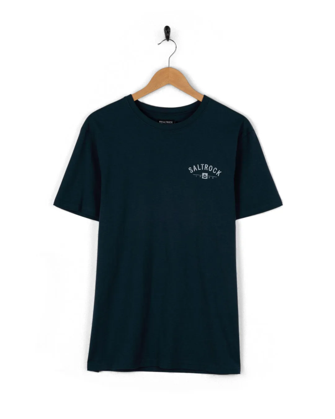 Location Woolacombe - Mens T-Shirt - Blue EasyCare Fabric Glossy Look