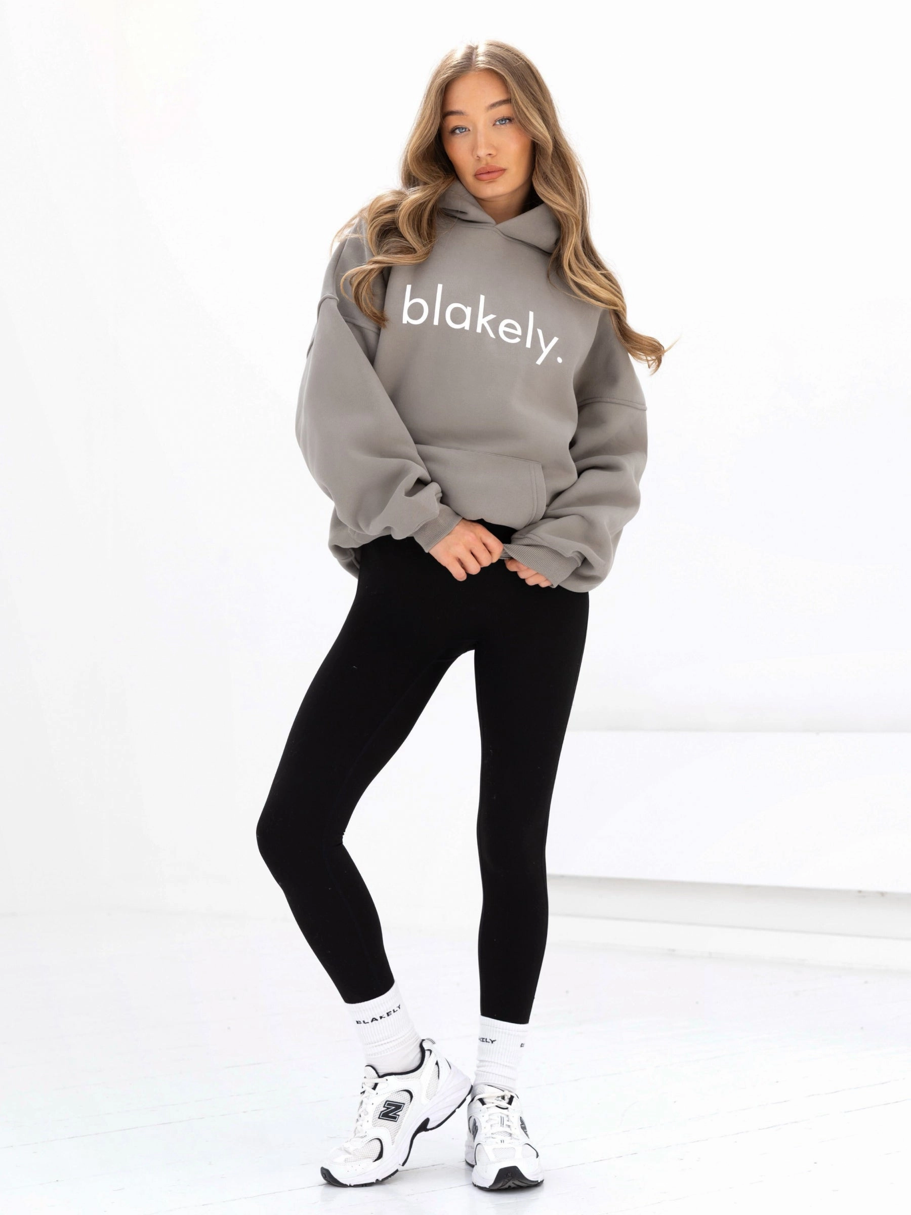 Logo Oversized Hoodie - Washed Khaki Matted look