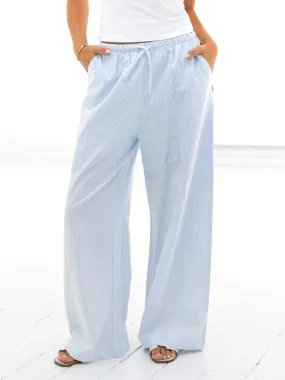 Favorite Basic Formal Adult Fashion Lola Stripe Trousers - Blue