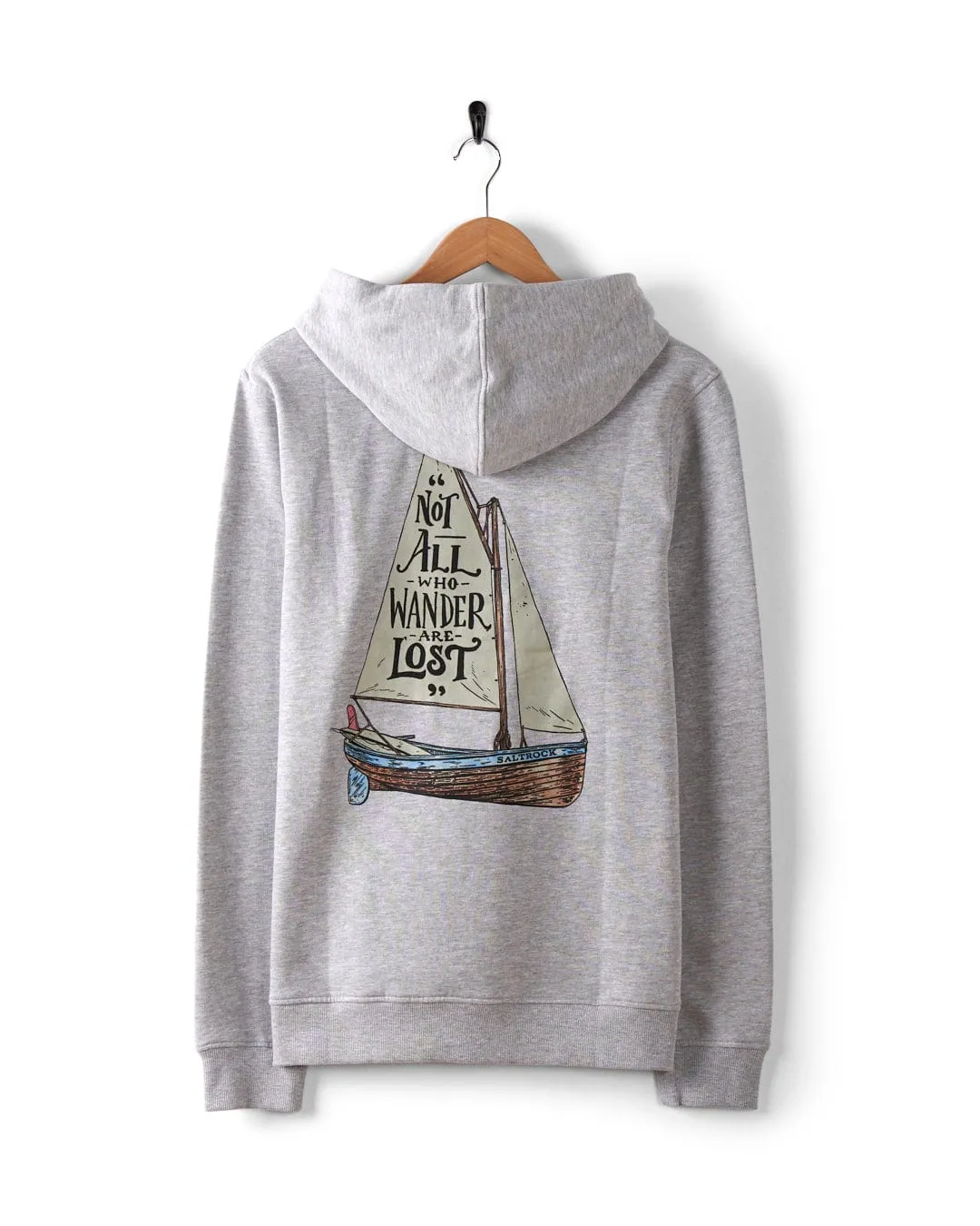Casual Style Wear Lost Ships - Mens Pop Hood - Grey