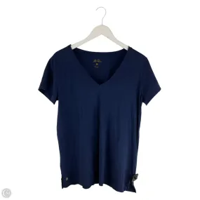 Sleep Flexible Neckline Top Short Sleeve Designer By Lilly Pulitzer In Navy, Size: L