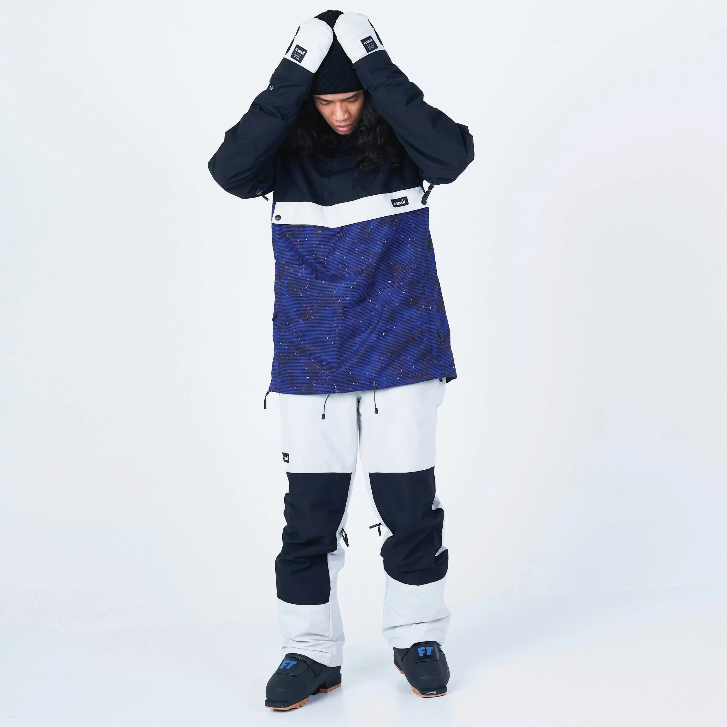 AdjustableHem Functional Pockets Style Men's 'No Skiing On Mars' Happy Days Anorak