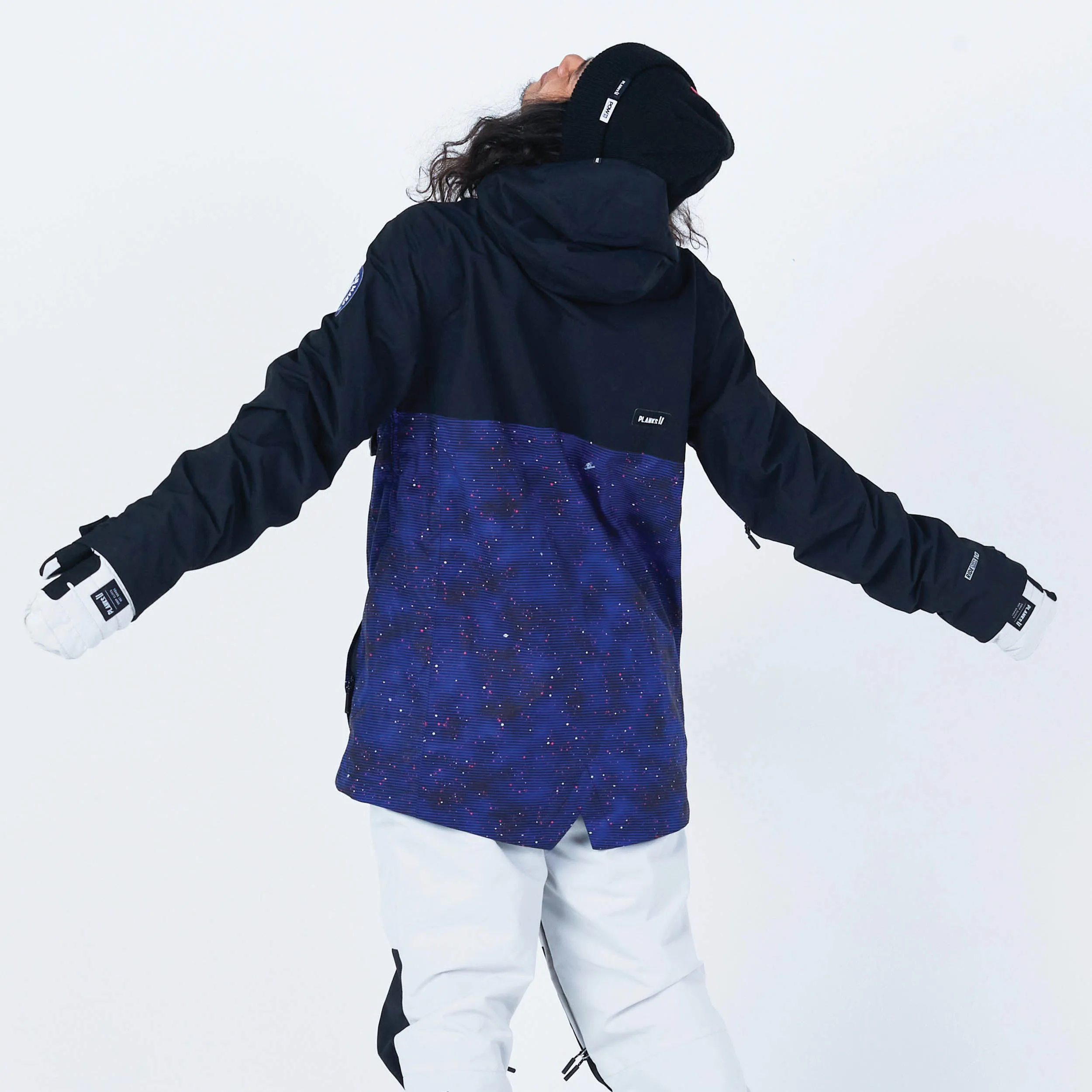 Anti Slip Cuffs Heat Sealed Zippers Men's 'No Skiing On Mars' Happy Days Anorak