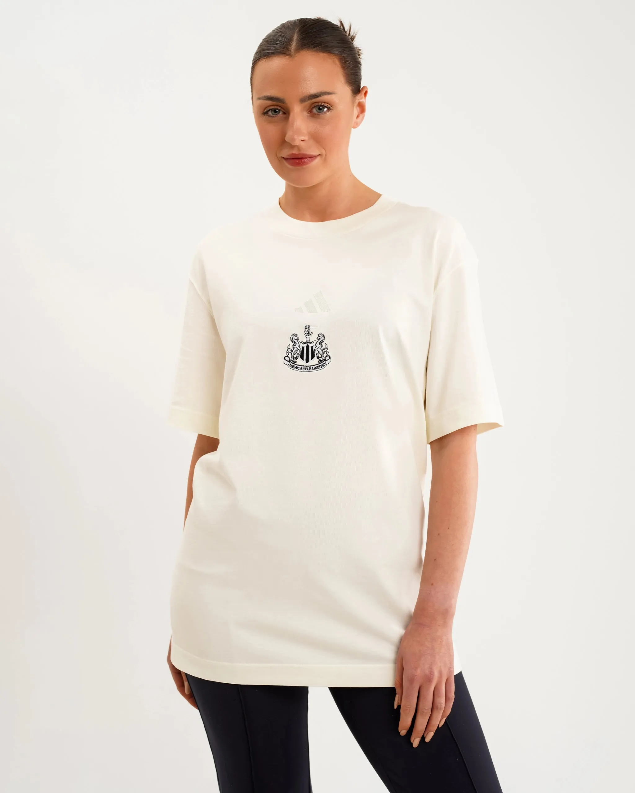 Newcastle United adidas Women's All SZN Off White Loose Tee Light Outfit Easy Style Wear