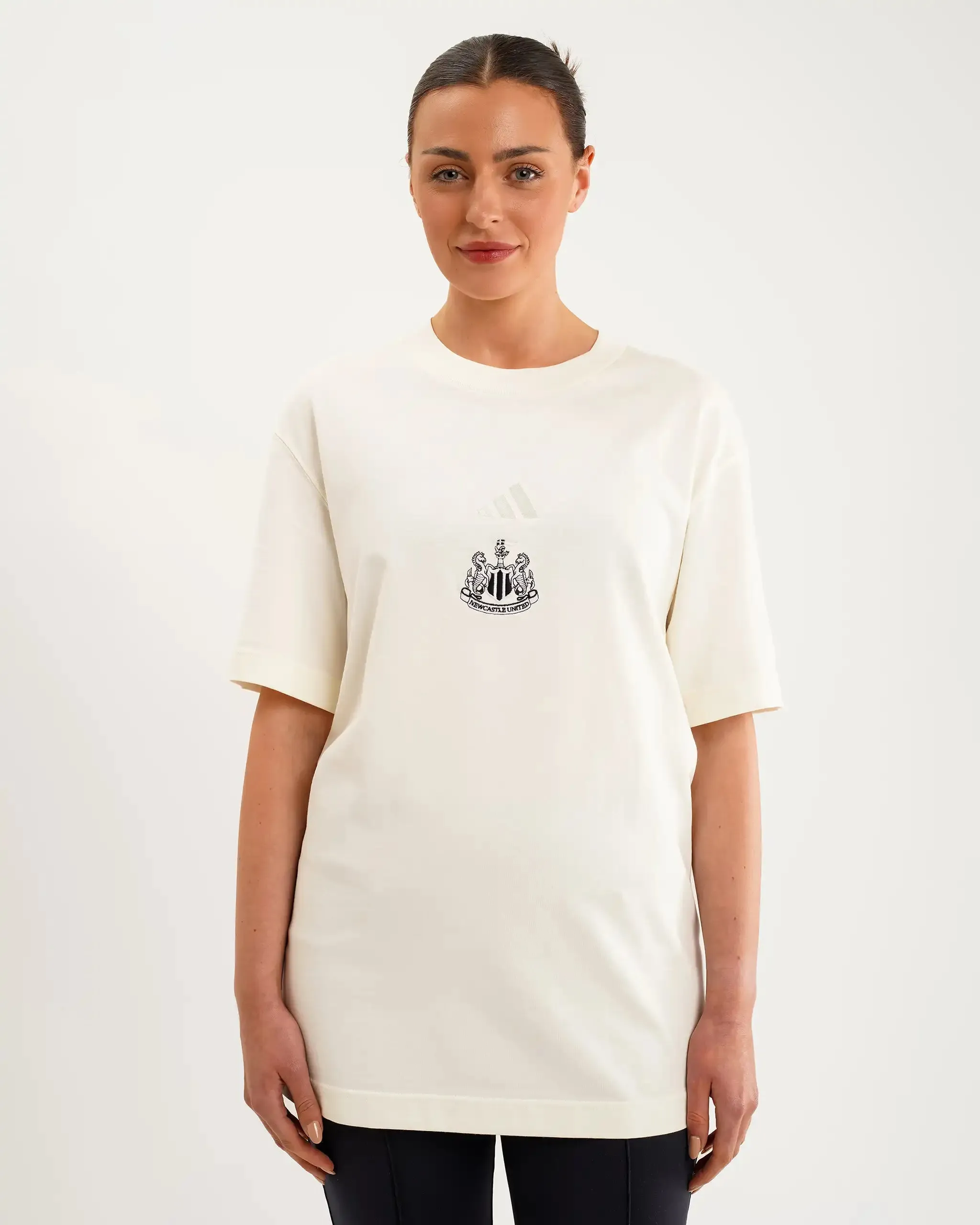 Casual Statement Newcastle United adidas Women's All SZN Off White Loose Tee