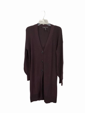 Casual Long Sleeve WrinkleResistant Cardigan By Bcbgmaxazria In Purple, Size: M