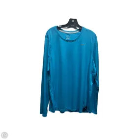 Athletic Top Long Sleeve Collar By Nike Apparel In Blue, Size: 1x Casual Fit ButtonlessClosure