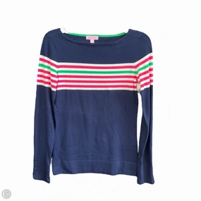 MeshPanel BondedEdges Top Long Sleeve Basic By Lilly Pulitzer In Striped Pattern, Size: S