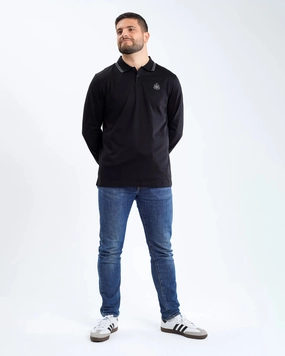 Trendy Wear Newcastle United Men's Black Label Long Sleeve Polo Shirt