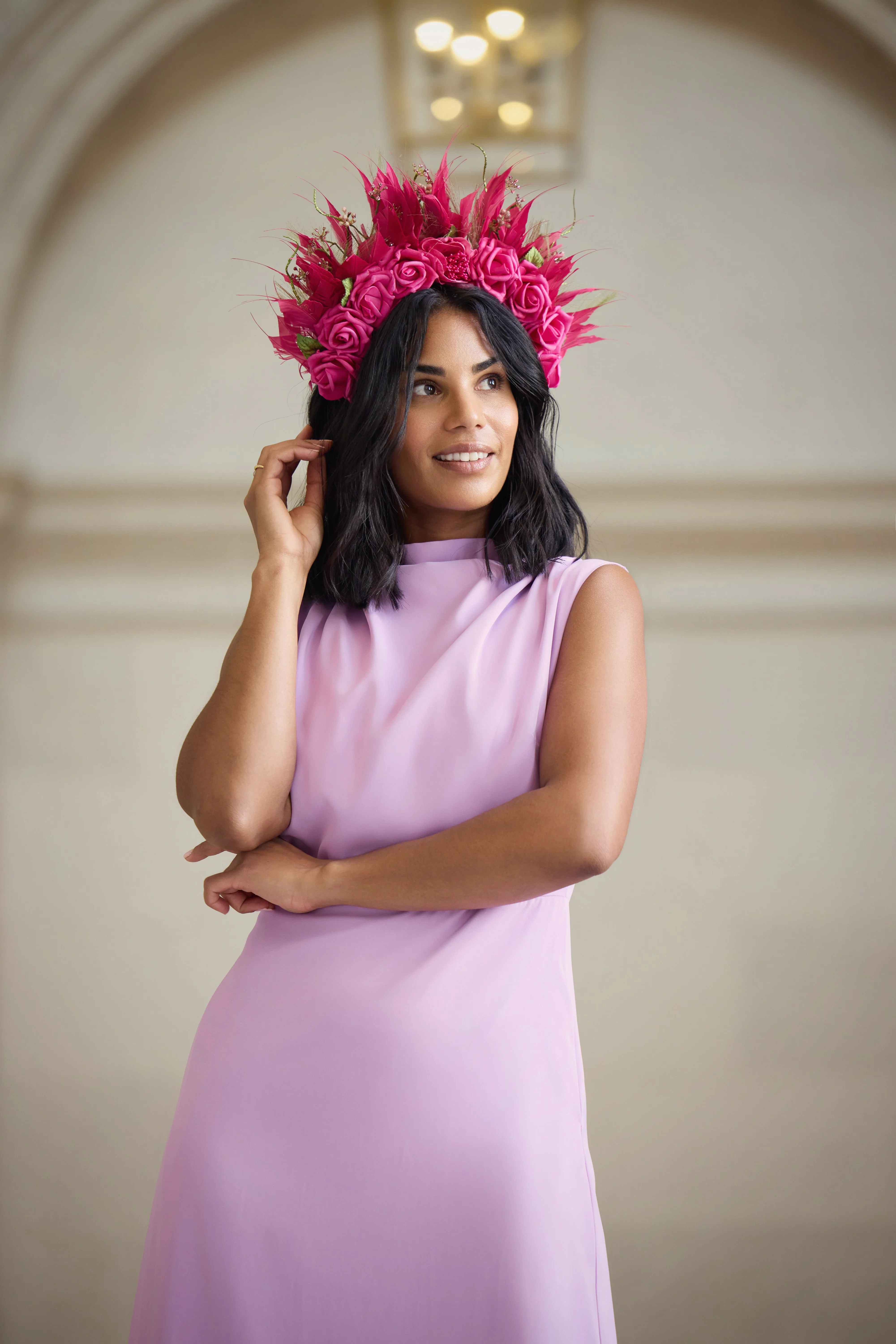 Calm Aesthetic Easy Look Thea Lilac Midi Dress