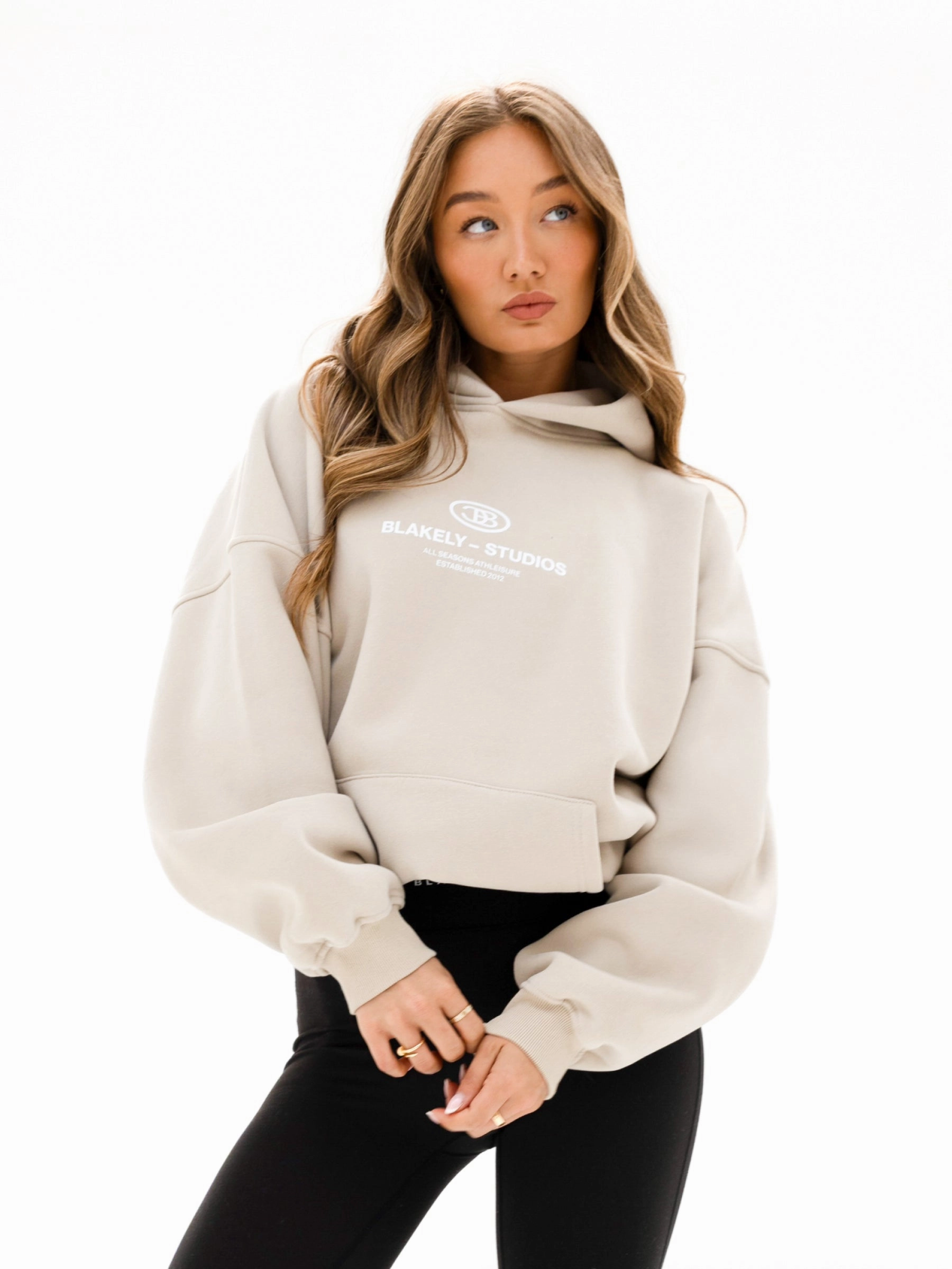 Striped Design Madison Oversized Hoodie - Dune