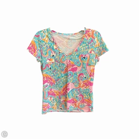 Top Short Sleeve By Lilly Pulitzer In Multi-colored, Size: S Reinforced Hem
