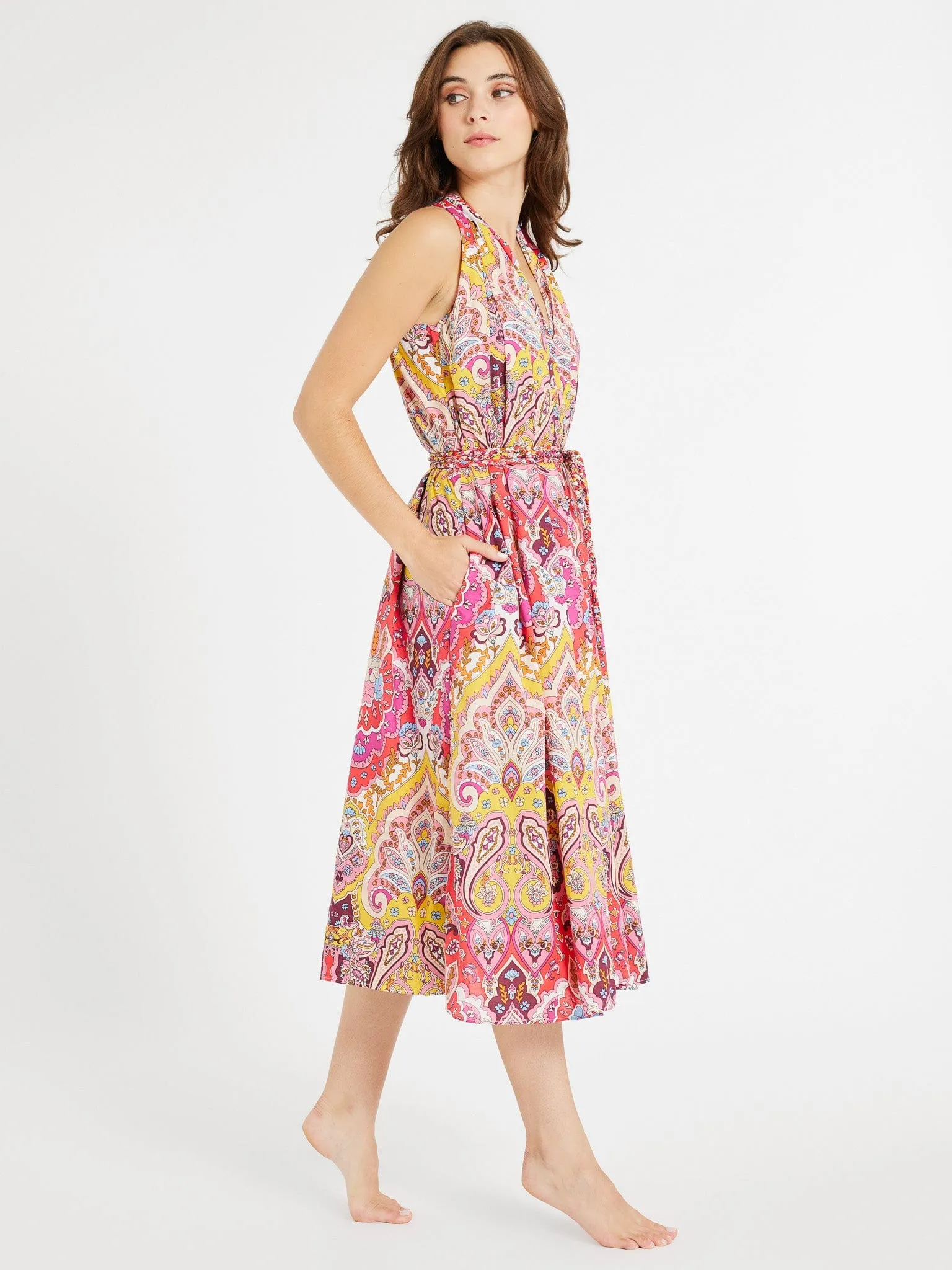 Marilyn Dress in Zanzibar Feminine off-the-shoulder gown Smart Texture