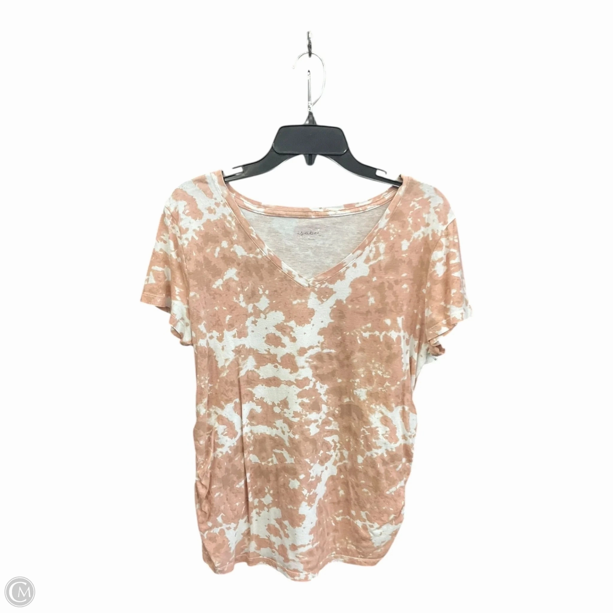 RollUpCuff Maternity Top Short Sleeve By Isabel Maternity, Size: L