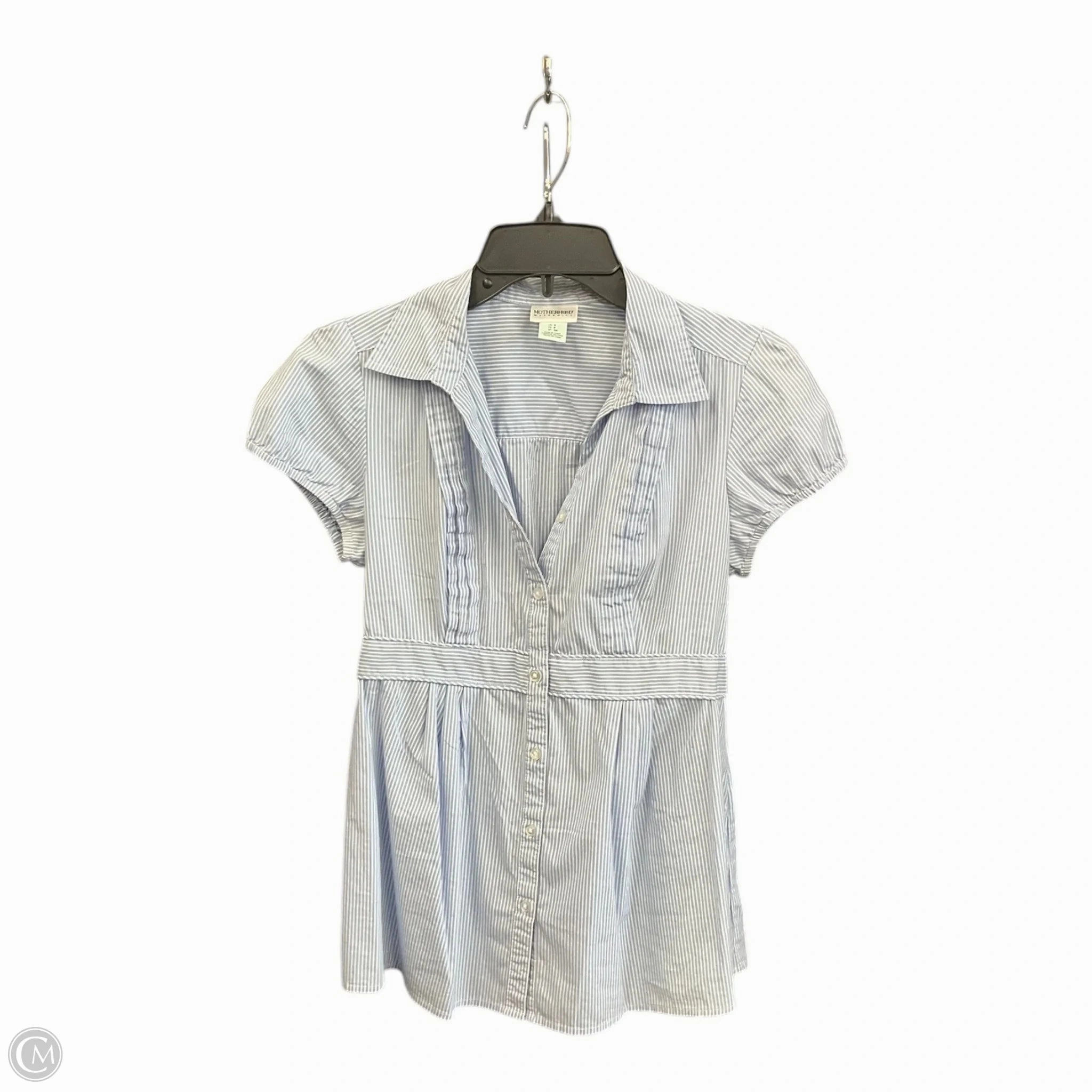 Relaxed Tee DoubleStitchedHem Maternity Top Short Sleeve By Motherhood, Size: S