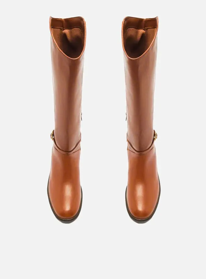 Slip Resistant Rough Trail Hiker Mckenna Leather Wide  Block Boot
