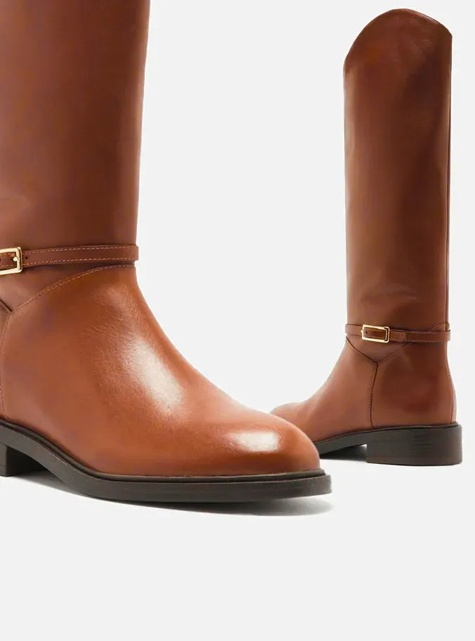 Lightweight Sole Heat   Resistant Mckenna Leather Wide  Block Boot