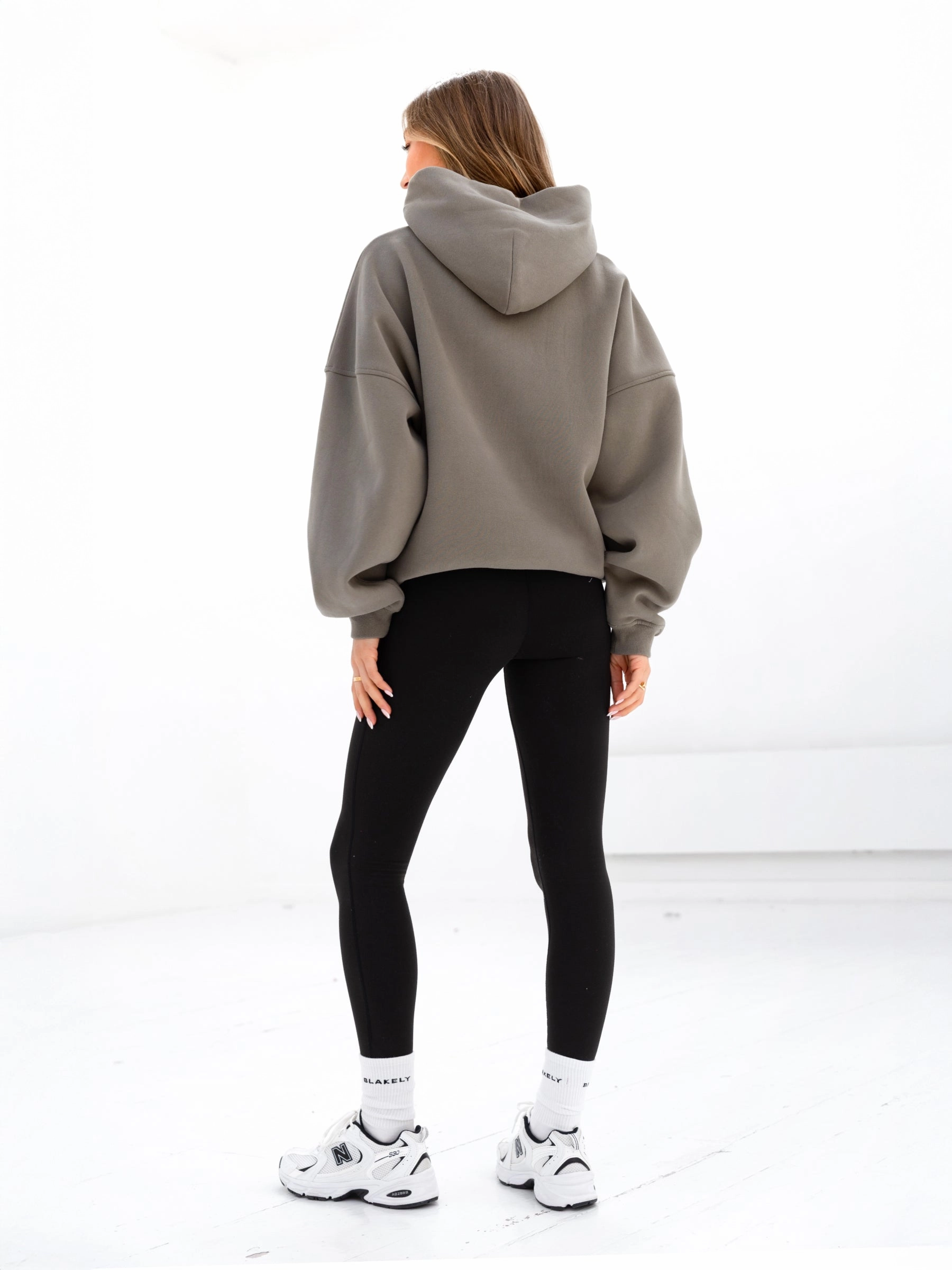 Melrose Oversized Hoodie - Safari Green Low Profile Design