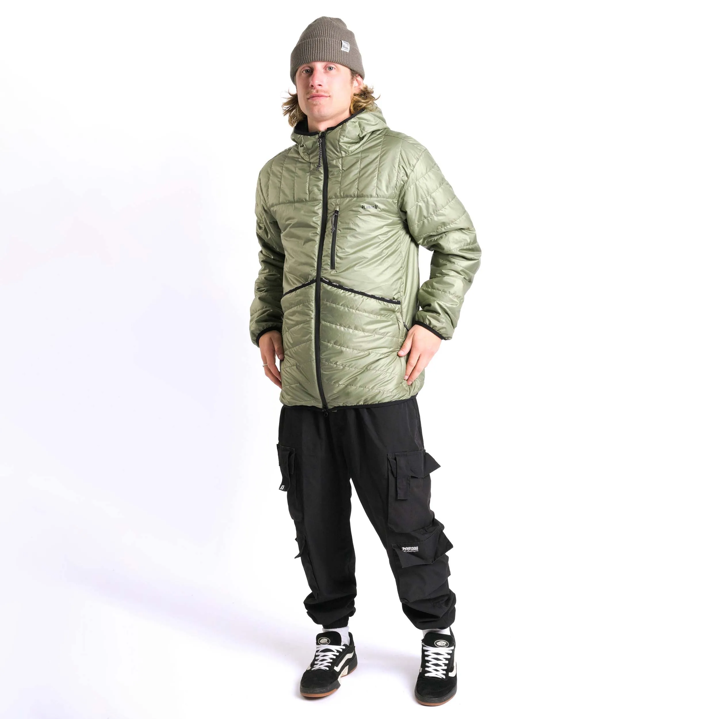 DoubleLayered Collar Street Explorer Fit Men's Dumpster Mid-Layer