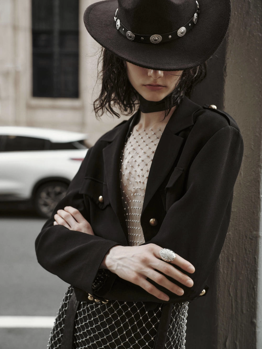 Metal Button Cropped Jacket Soft touch finish Reinforced Edging