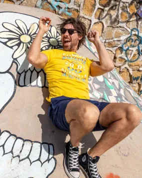 Mex Logo - Mens T-Shirt - Yellow Perfect for Workouts Cozy Wear Design