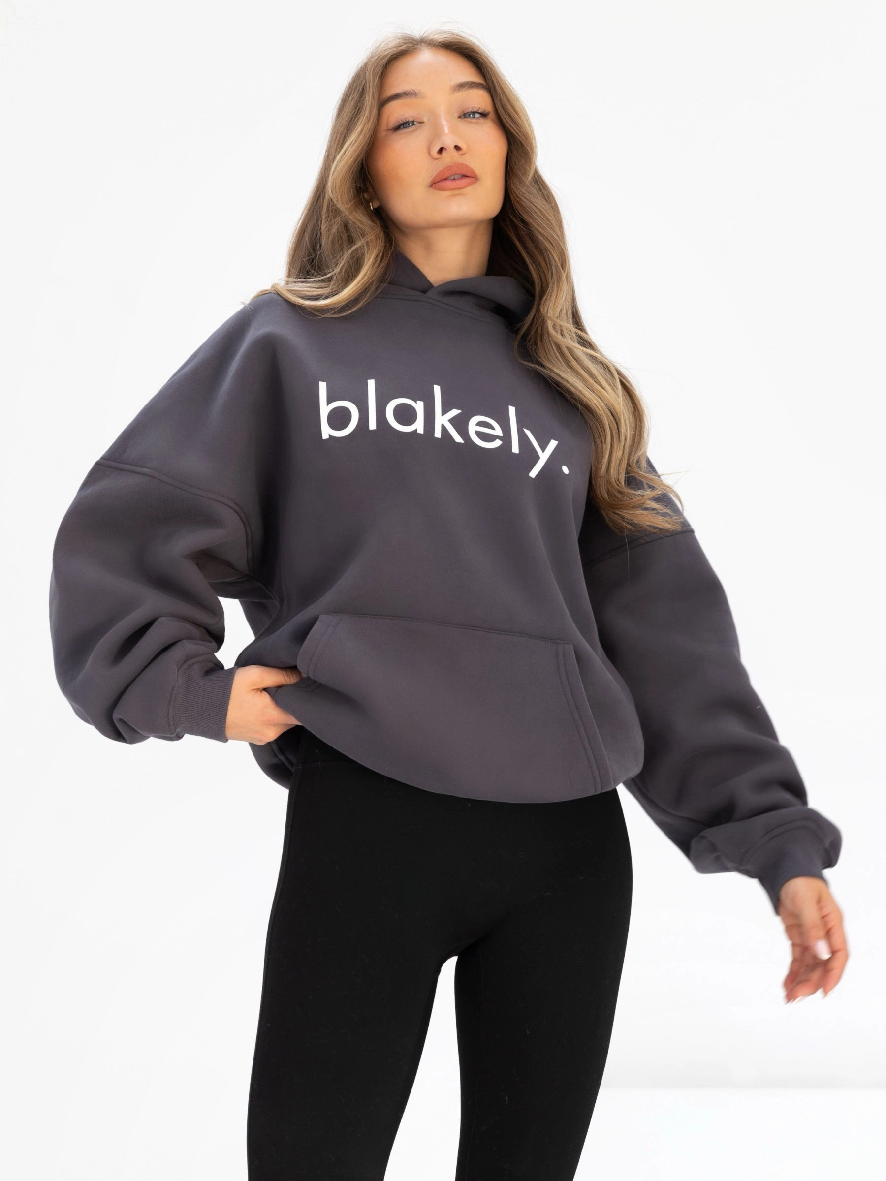 Logo Oversized Hoodie - Charcoal Street Edge