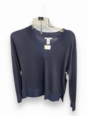 Smooth Zipper Integration Sweater By H&m In Navy, Size: Xs